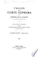 Fallos de la Corte suprema de justicia de la nación