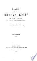 Fallos de la Corte Suprema de Justicia nacional