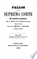 Fallos de la Corte Suprema de Justicia nacional