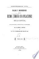 Fallos y disposiciones de la exma. Cámara de Apelaciones de la Capital