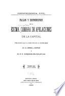 Fallos y disposiciones de la exma. Cámara de Apelaciones de la Capital