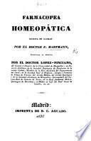 Farmacopea Homeopatica ... Traducida ... por ... Lopez-Pinciano