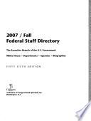 Federal Staff Directory 2007/Fall