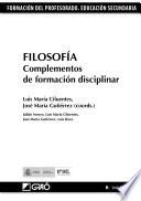 Filosofía. Complementos de formación disciplinar