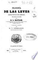 Filosofía de las leyes bajo el punto de vista cristiano
