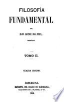 Filosofía fundamental ... Cuarta edicion