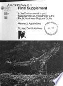 Final Supplement to the Environmental Impact Statement for an Amendment to the Pacific Northwest Regional Guide