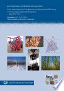 First International Conference on Resource Efficiency in Interorganizational Networks - ResEff 2013 -
