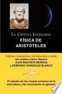 Fisica de Aristoteles, Coleccion La Critica Literaria Por El Celebre Critico Literario Juan Bautista Bergua, Ediciones Ibericas