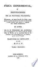 Física Experimental, Ó Instituciones De La Natural Filosofía