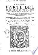 Flos Sanctorum, o libro de las vidas de los santos ...