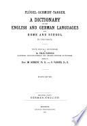 Flügel-Schmidt-Tanger Wörterbuch der englischen und deutschen Sprache: Bd. Deutsch-englisch