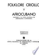 Folklore criollo y afrocubano
