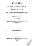 Forma de las antiguas Cortes de Castilla