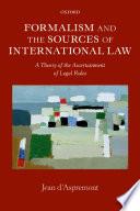 Formalism and the Sources of International Law