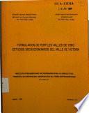 Formulación de perfiles Valles de Yoro. Estudios socio económicos del Valle de Victoria