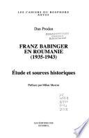 Franz Babinger en Roumanie, 1935-1943
