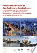 From Fundamentals to Applications in Geotechnics
