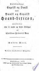 Fuldstændigt Engelsk Og Dansk Samt Dansk Og Engelsk Haand-Lexicon