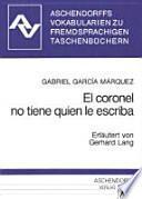 Gabriel García Márquez, El coronel no tiene quien le escriba