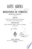 Gaceta Agricola del Ministerio de Fomento