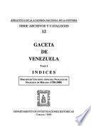 Gaceta de Venezuela: Indice geográfico-descriptivo. Indice onómastico