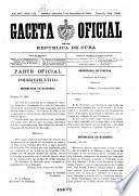 Gaceta oficial de la República de Cuba