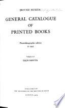 General catalogue of printed books