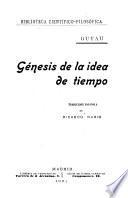 Génesis de la idea de tiempo