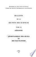 Géodynamique des seuils et des hauts-fonds