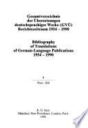 Gesamtverzeichnis der Übersetzungen deutschsprachiger Werke (GVÜ), Berichtszeitraum 1954-1990