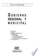 Gobierno regional y municipal