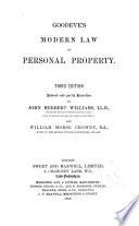 Goodeve's Modern Law of Personal Property