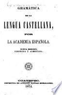 Gramática de la lengua castellana