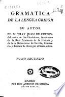 Gramatica de la lengua griega