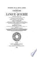 Gramatica de la lengua quiche