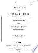 Gramatica de la lengua quichua adaptada al dialecto ayacuchano