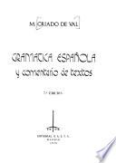 Gramatica española y comentario de textos