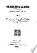 Gramática latina, arreglada bajo un nuevo sistema