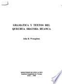 Gramática y textos del quechua shausha-huanca
