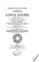 Grammatica de la lengua Quiche