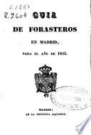 Guía de forasteros en Madrid
