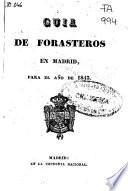 Guía de forasteros en Madrid para el año de 1843