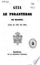 Guía de forasteros en Madrid para el año de 1850