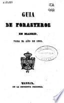 Guía de forasteros en Madrid para el año de 1856