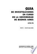 Guía de investigaciones en curso en la Universidad de Buenos Aires