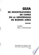 Guía de investigaciones en curso en la Universidad de Buenos Aires