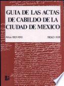 Guía de las Actas de Cabildo de la Ciudad de México, siglo XVII: años 1601-1610