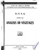 Guía para el análisis de vegetales