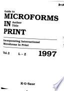 Guide to Microforms in Print